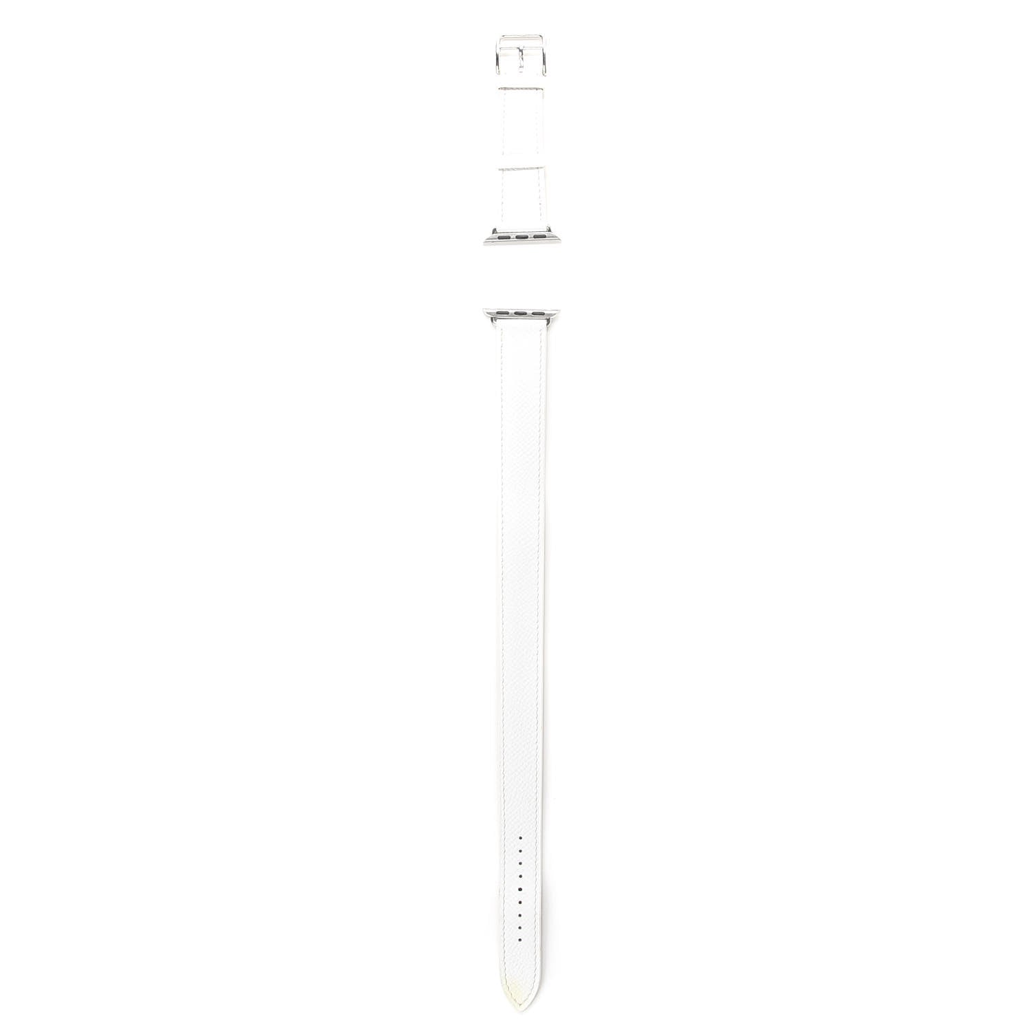 Hermes Epsom 38mm Apple Watch Double Tour Band White 1 of 4