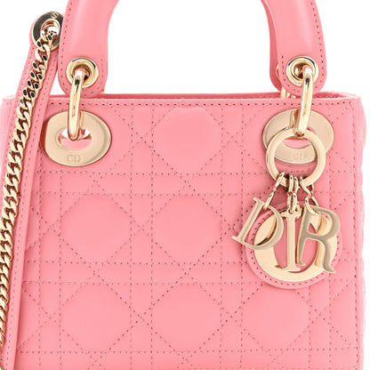 Christian Dior Lambskin Cannage Mini Lady Dior Light Pink 8 of 12