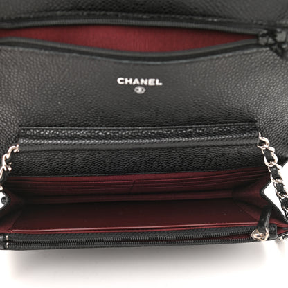 Chanel Caviar Quilted Wallet On Chain WOC Black 5 of 10
