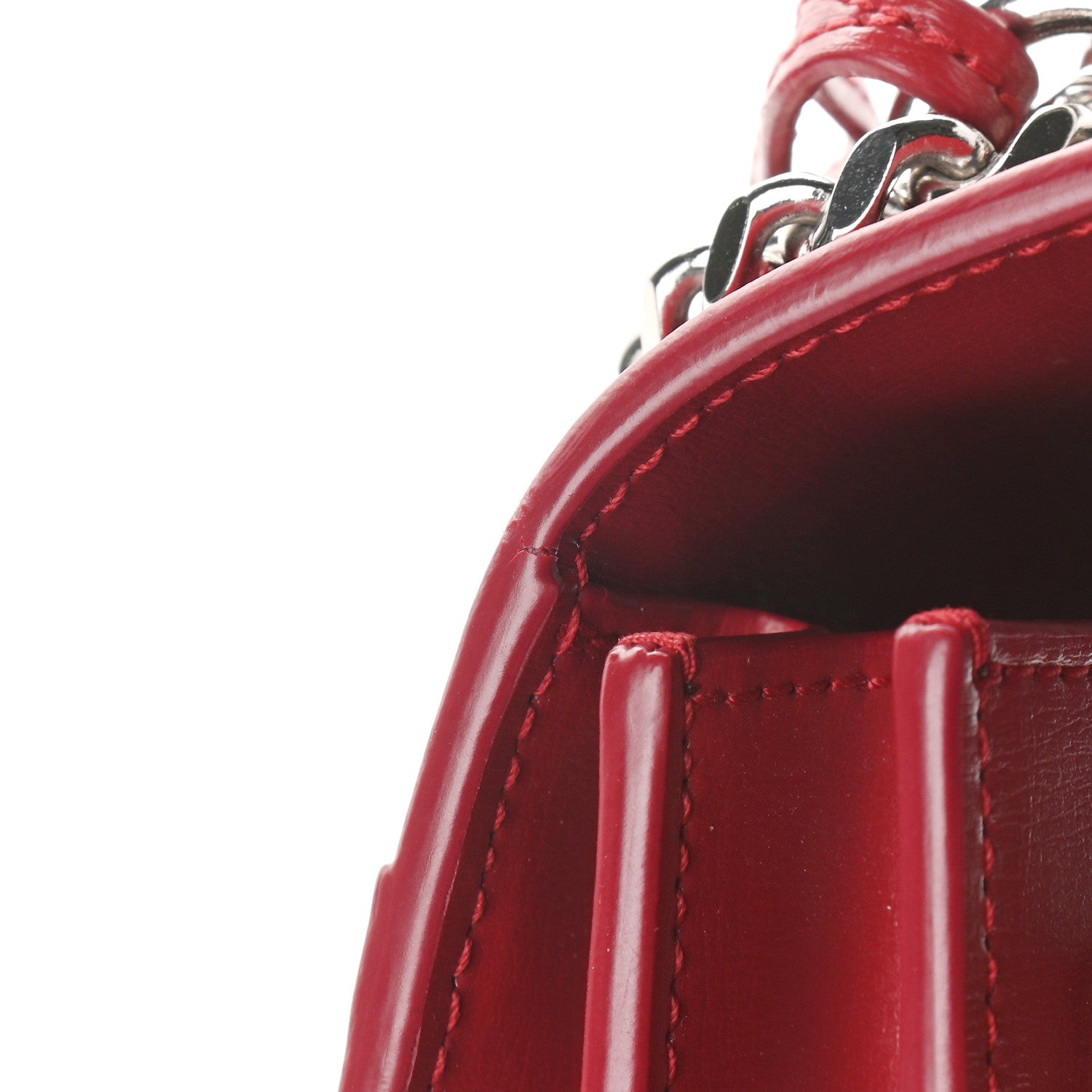 Saint Laurent Calfskin Medium Monogram Sunset Rouge Eros 10 of 11