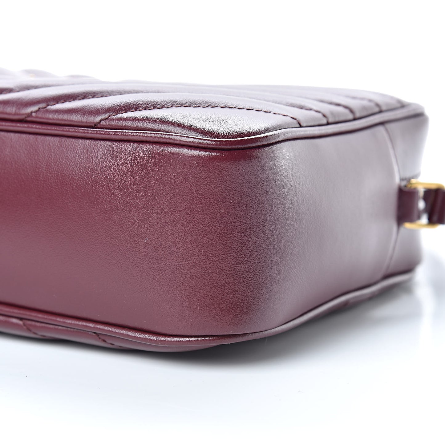 Calfskin Matelasse Monogram Lou Camera Bag Dark Legion Red