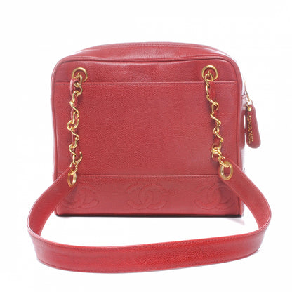 Chanel Caviar CC Shoulder Bag Red 1 of 5