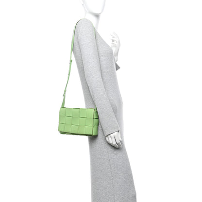 Bottega Veneta Lambskin Maxi Intrecciato Cassette Crossbody Bag Pistachio 2 of 14