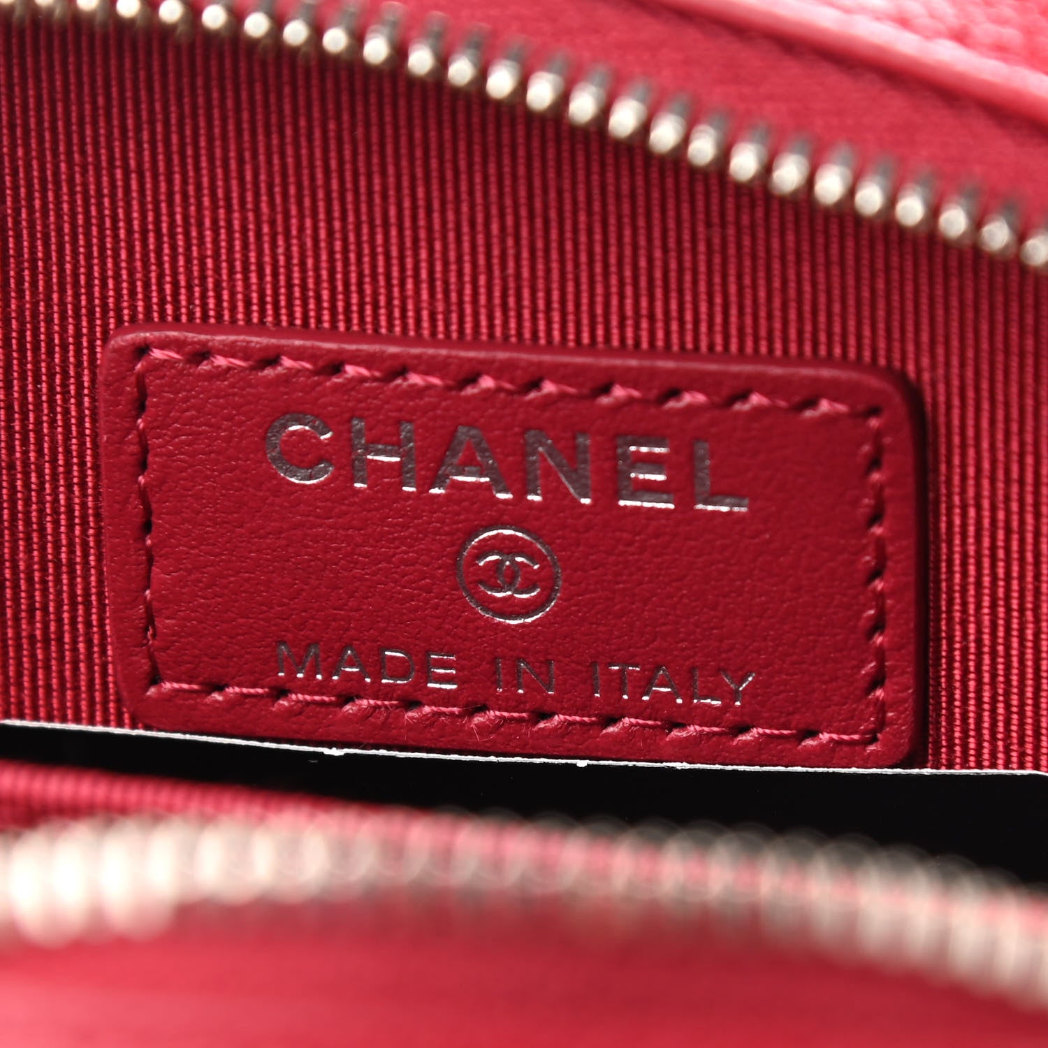 Chanel Caviar Quilted Phone Holder Wallet On Chain WOC Red 6 of 11