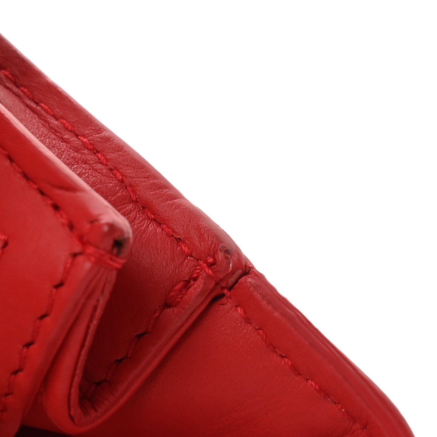 Bottega Veneta Nappa Fold Over Clutch Wallet Red 7 of 7