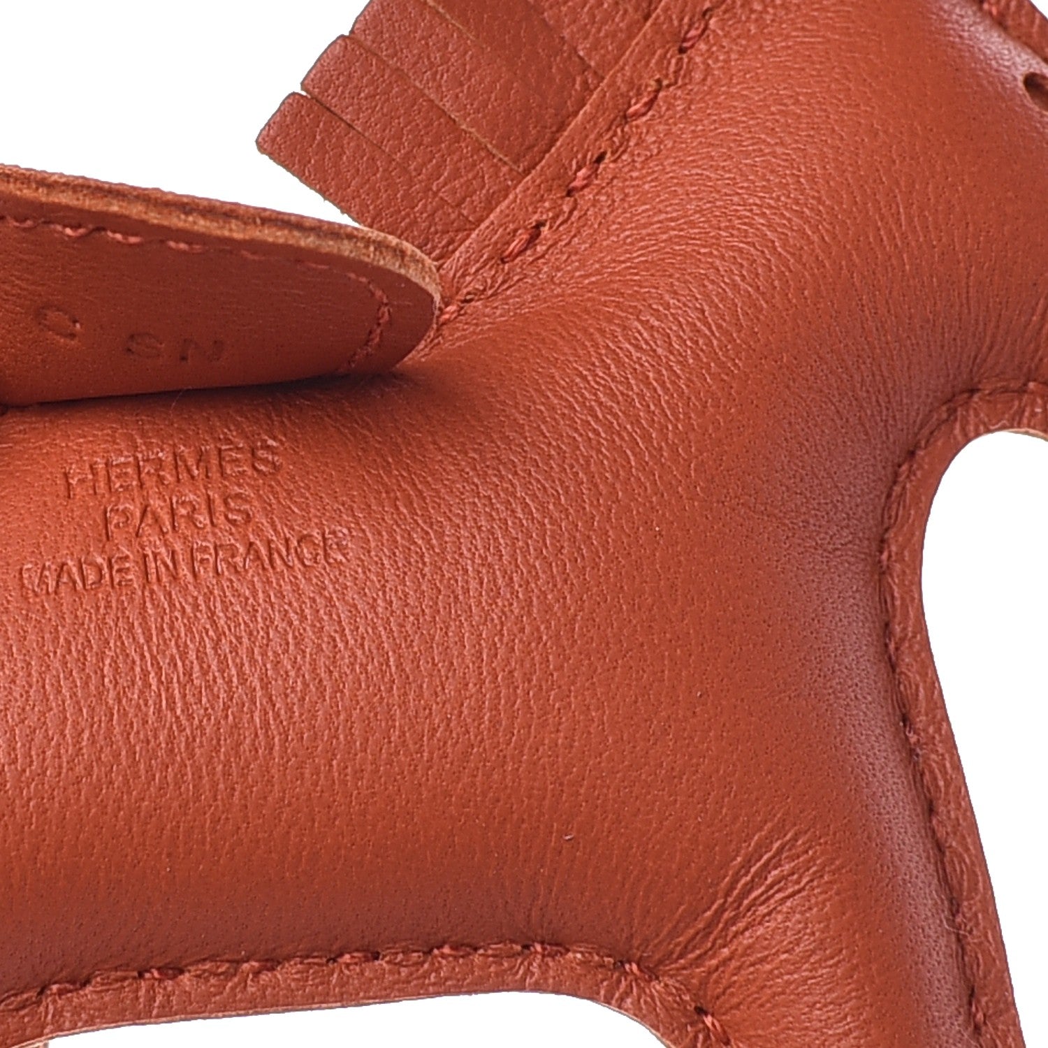 Hermes Milo Lambskin Grigri Rodeo Horse Bag Charm PM Cornaline 3 of 6