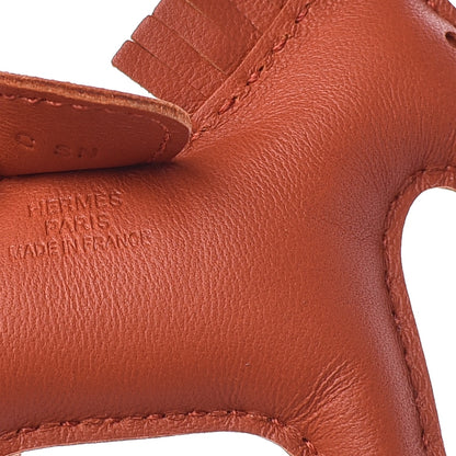 Hermes Milo Lambskin Grigri Rodeo Horse Bag Charm PM Cornaline 3 of 6