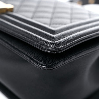 Chanel Caviar Quilted Medium Boy Flap Black 9 of 15