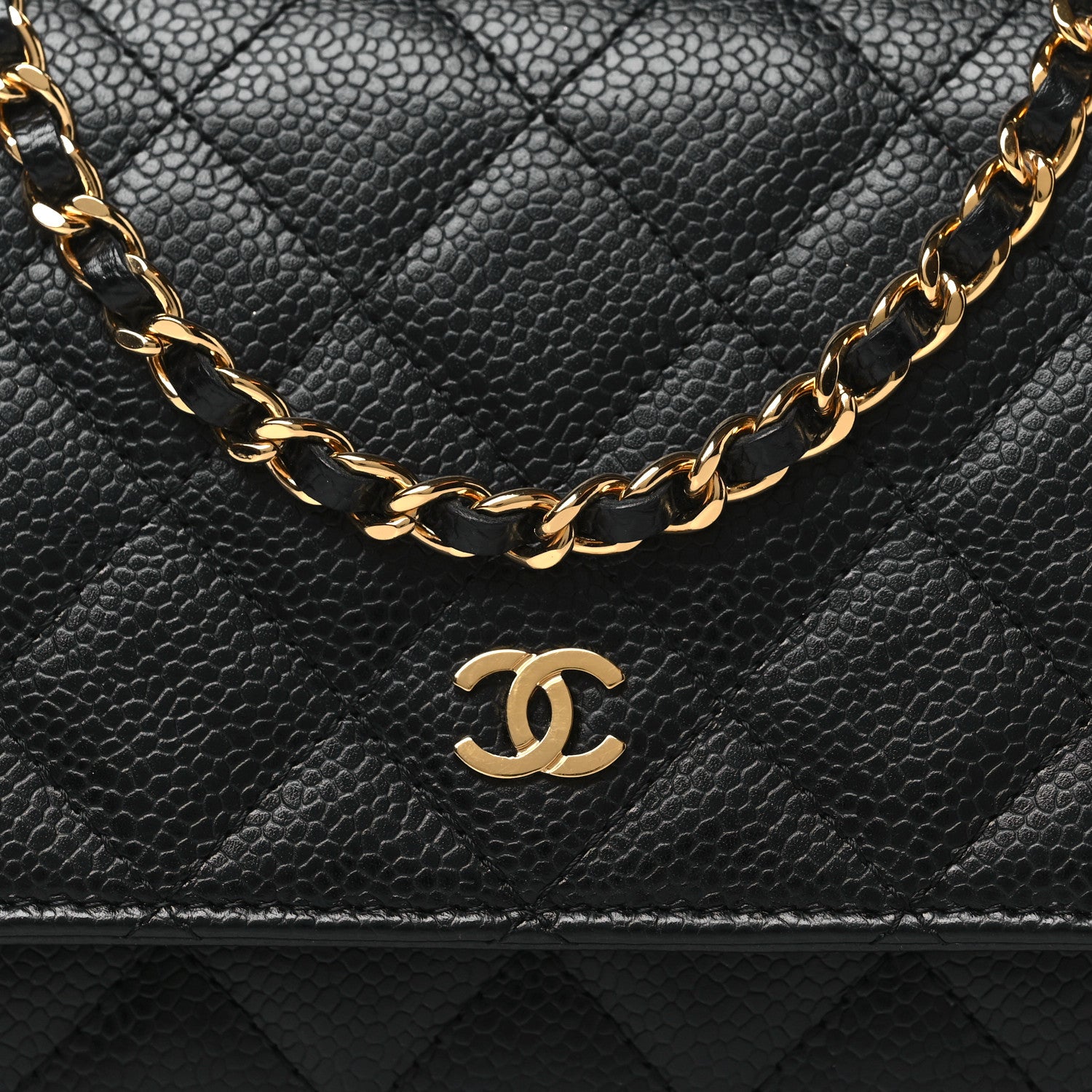 Chanel Caviar Quilted Wallet on Chain WOC Black 8 of 10