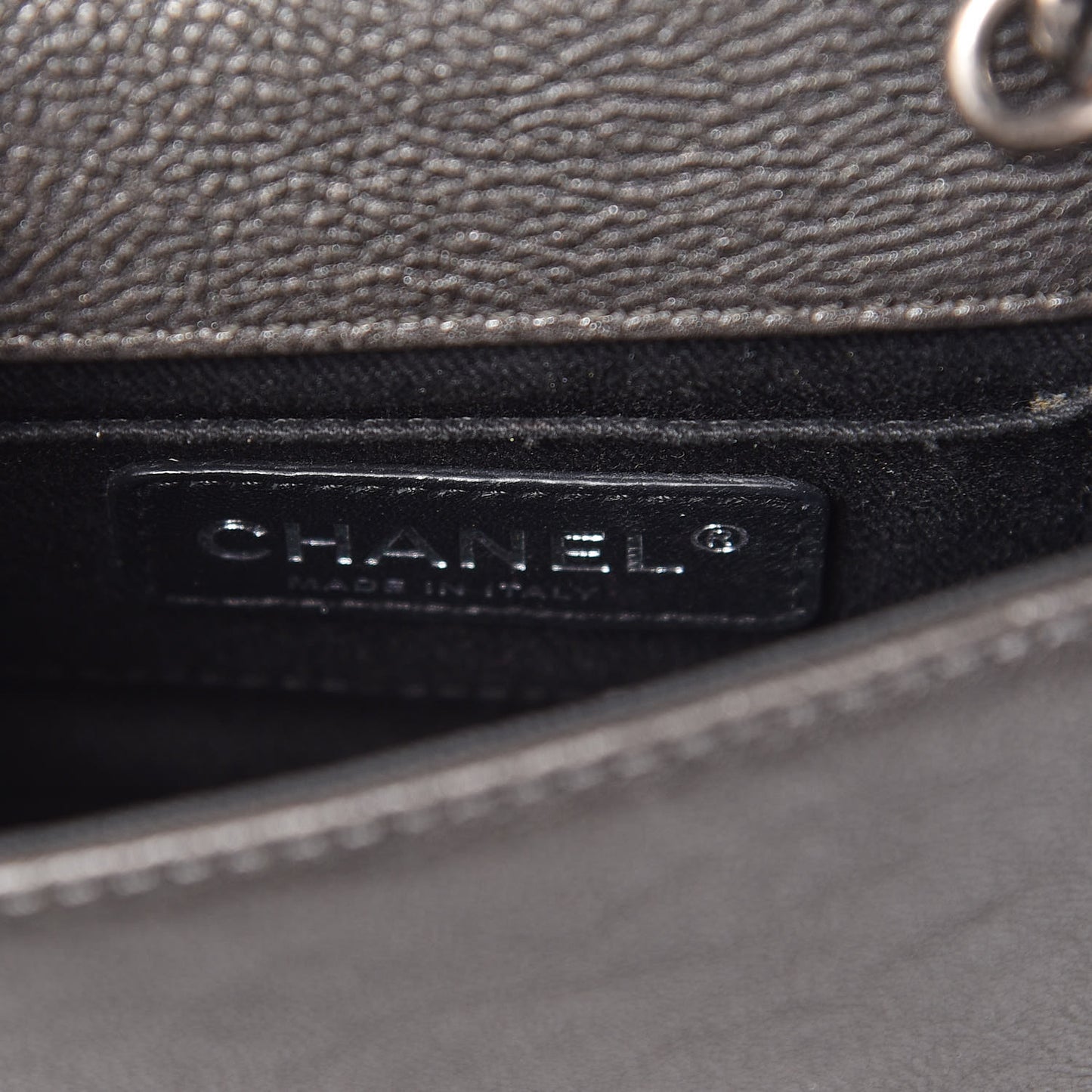 Iridescent Calfskin Mini Back To School Crossbody Flap Anthracite