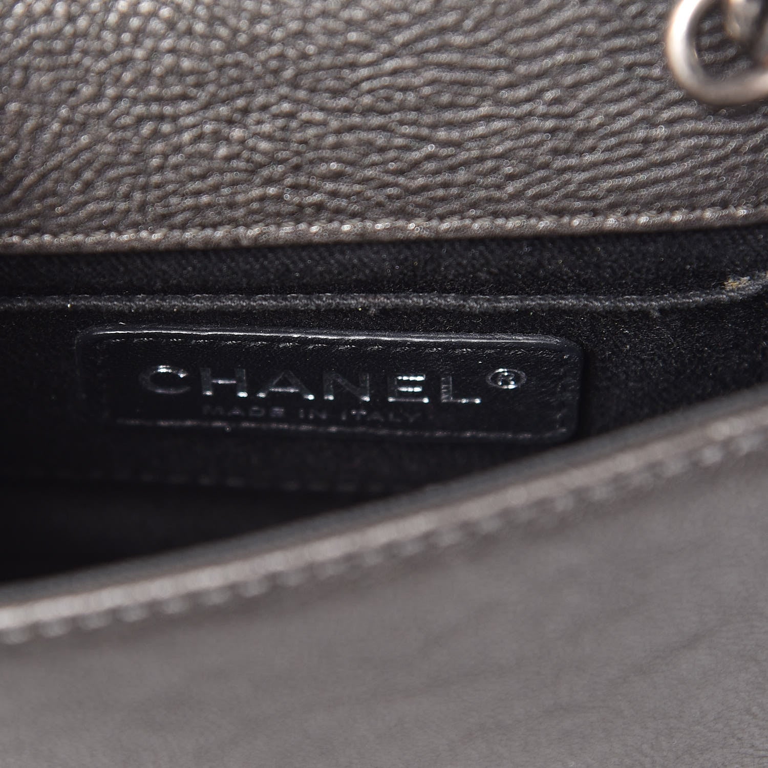 Chanel Iridescent Calfskin Mini Back To School Crossbody Flap Anthracite 8 of 12