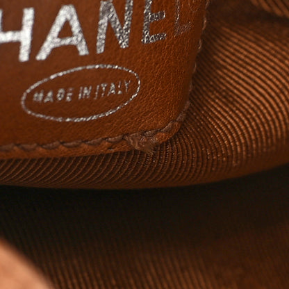 Chanel Lambskin CC Stitched Drawstring Bucket Backpack Tan 12 of 16