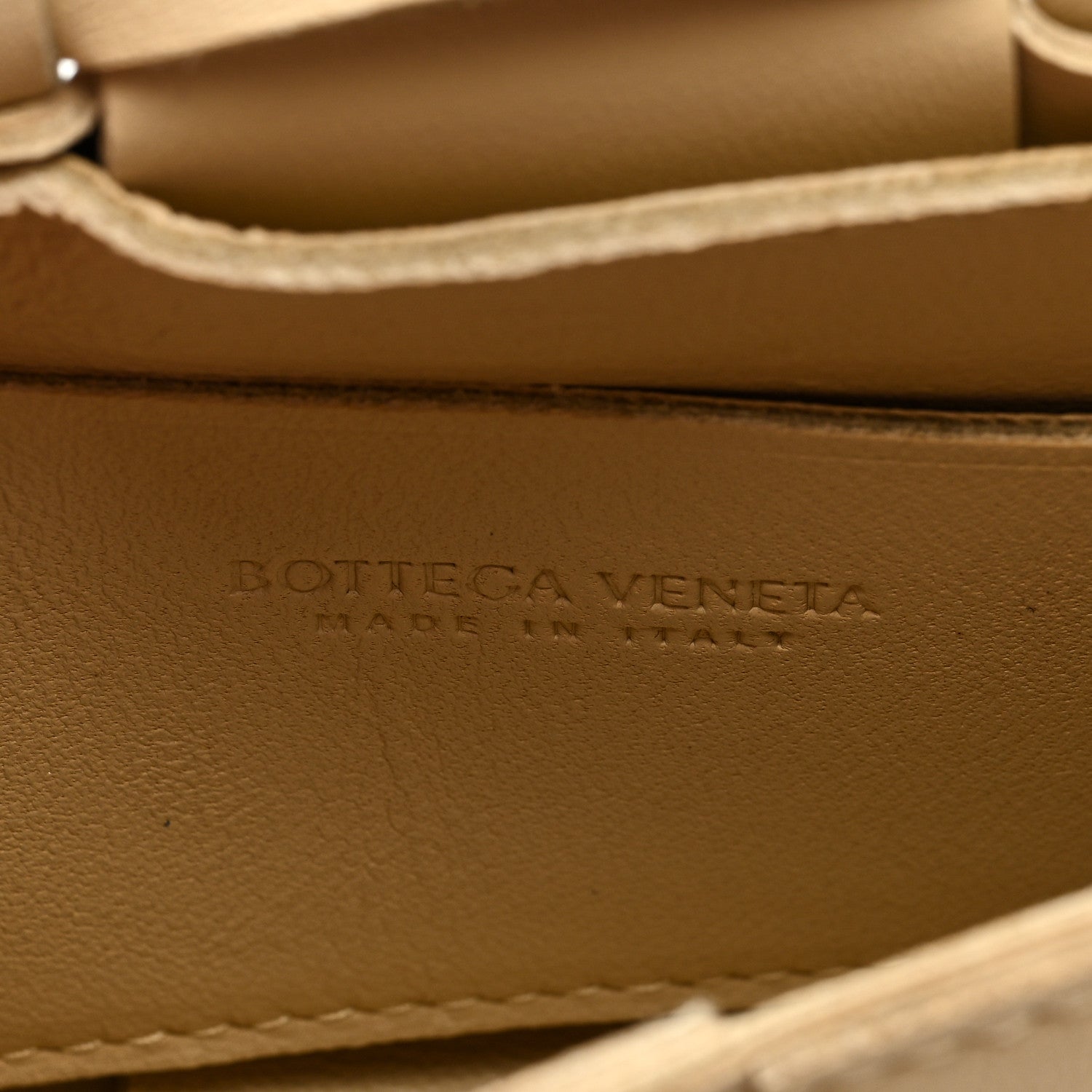 Bottega Veneta Lambskin Maxi Intreccio Candy Cassette Crossbody Bag Porridge Gold 6 of 8