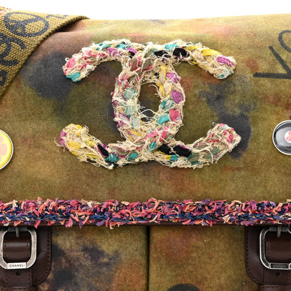 Chanel Washed Toile Large Graffiti On The Pavements Messenger Khaki Multicolor 8 of 10