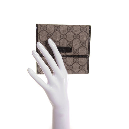 Gucci GG Plus Monogram Joy French Flap Wallet Beige Ebony Dark Brown 2 of 7