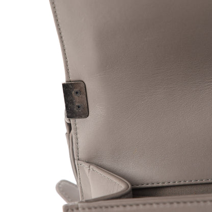 Chanel Calfskin Quilted Medium Boy Flap Grey 14 of 15