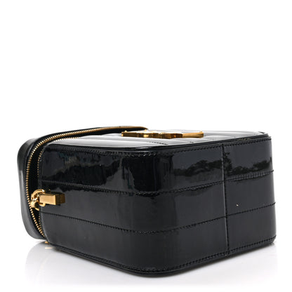 Saint Laurent Patent Matelasse Monogram Vicky Vanity Black 4 of 8
