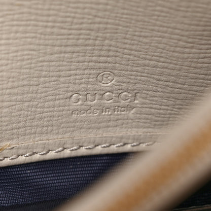 Gucci GG Supreme Monogram Textured Calfskin Web Jackie 1961 Chain Wallet Beige Ebony Mystic White 6 of 8