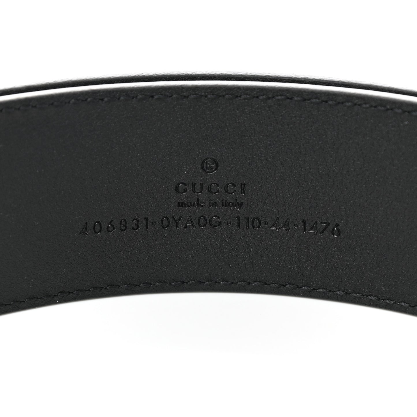 Plutone Calfskin Double G 40mm Belt 85 34 Black