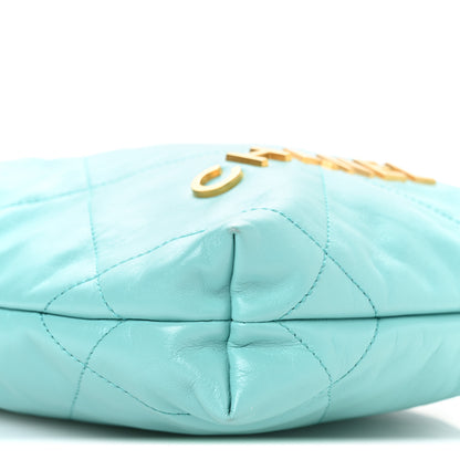 Chanel Shiny Calfskin Quilted Mini Chanel 22 Turquoise 9 of 10