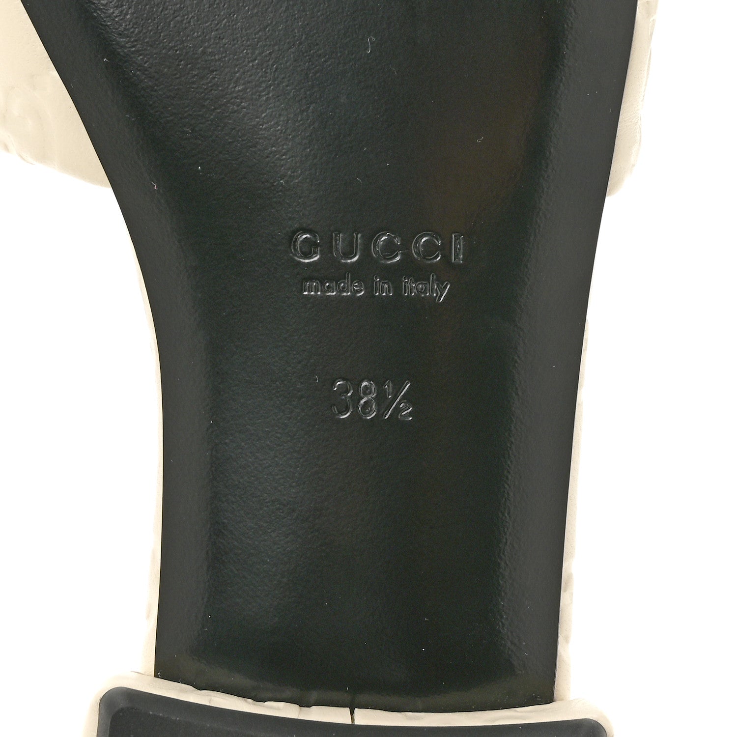 Gucci Nappa Double GG Flat Slide Sandals 38.5 New Ivoire 8 of 10