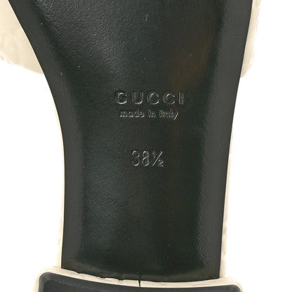 Gucci Nappa Double GG Flat Slide Sandals 38.5 New Ivoire 8 of 10