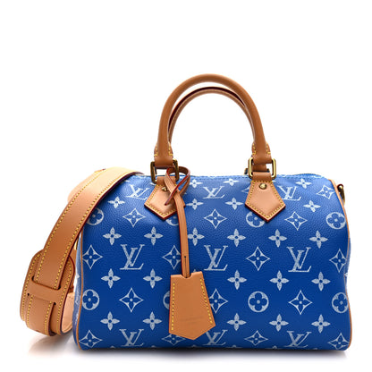Louis Vuitton Calfskin Monogram Speedy P9 Bandouliere 25 Blue 1 of 10
