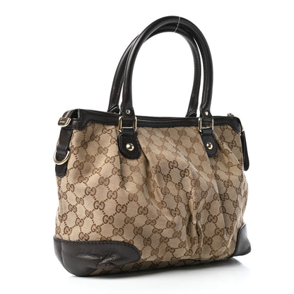Gucci Monogram Medium Sukey Top Handle Dark Brown 3 of 10