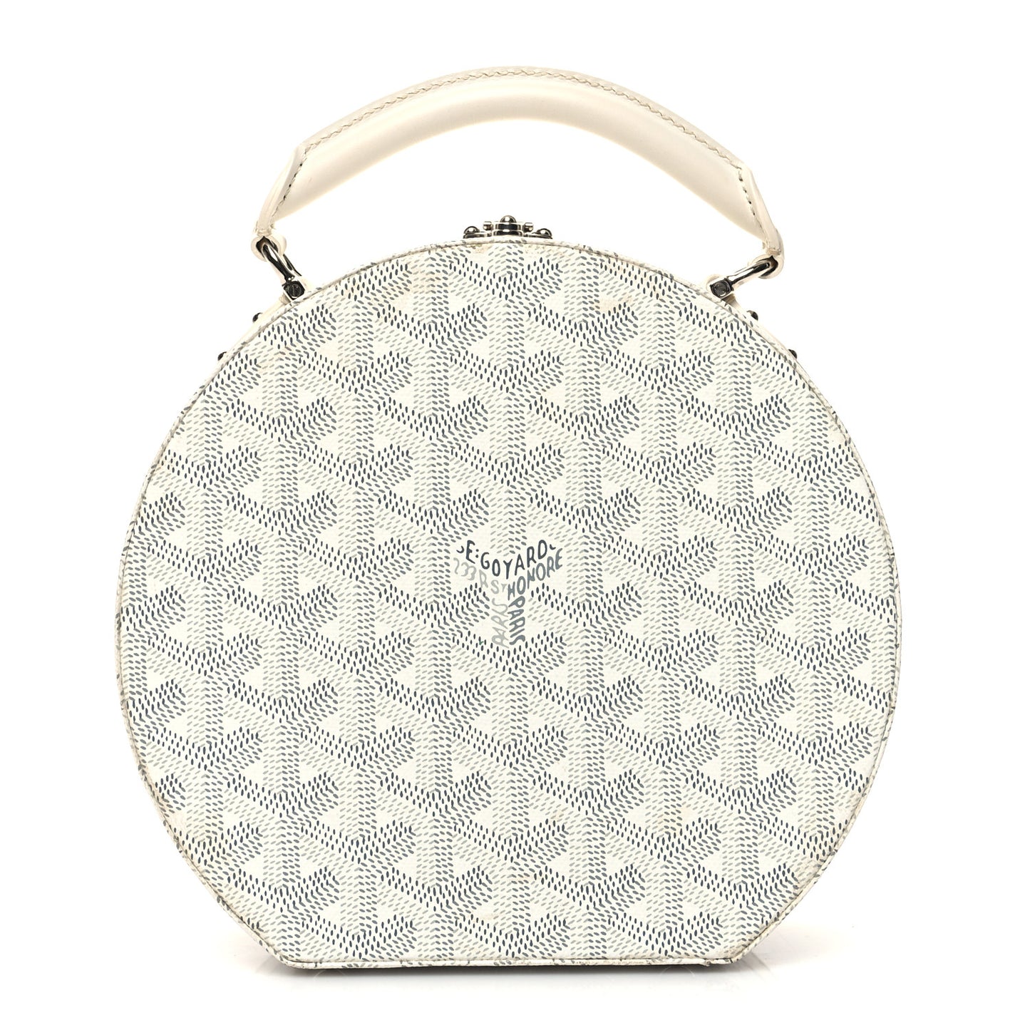 Goyardine Alto Hatbox White