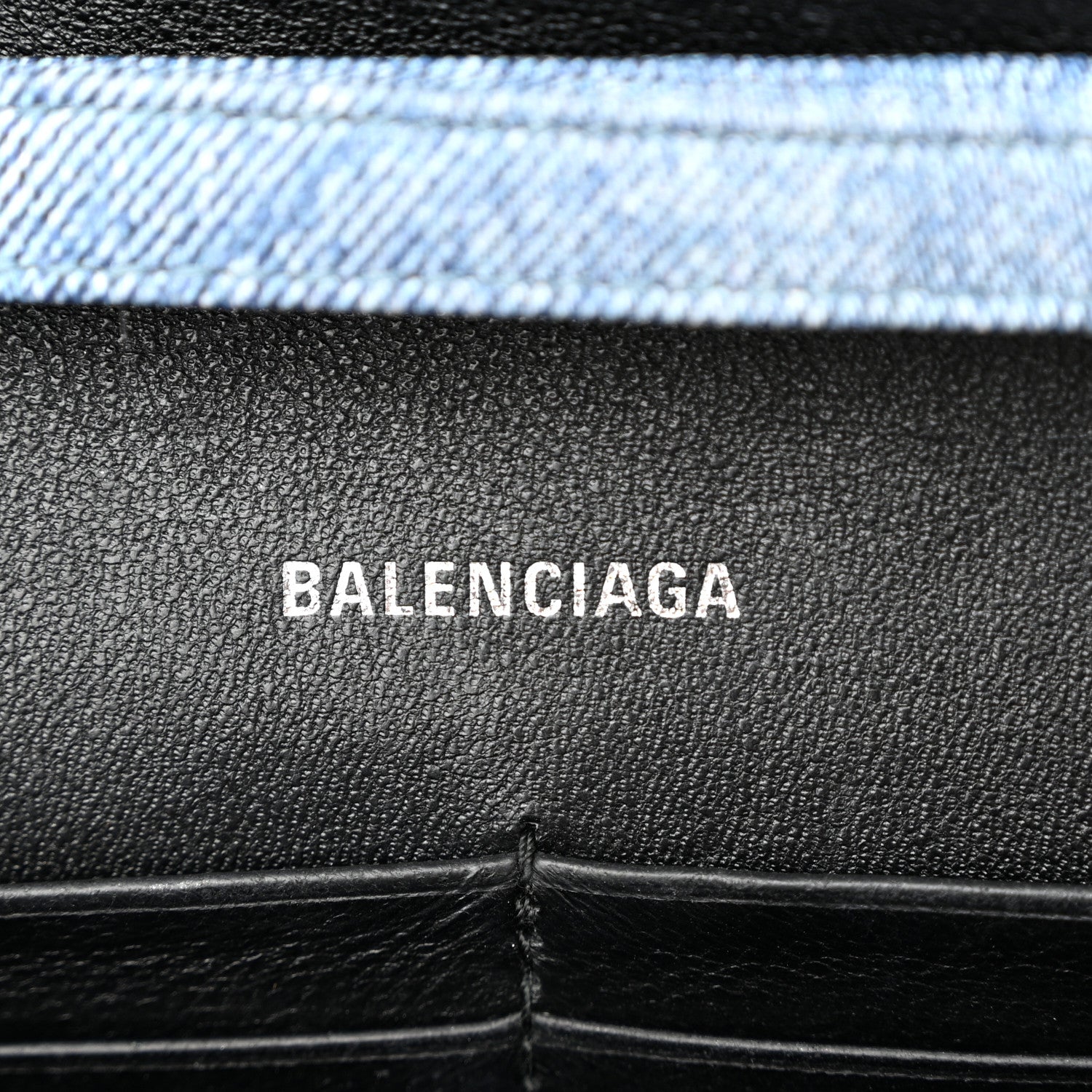 Balenciaga Nappa Denim Printed Hourglass Chain Bag Denim Blue 6 of 12