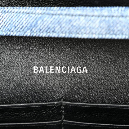 Balenciaga Nappa Denim Printed Hourglass Chain Bag Denim Blue 6 of 12