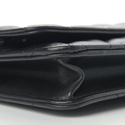Chanel Lambskin Quilted Wallet On Chain WOC Black 9 of 12
