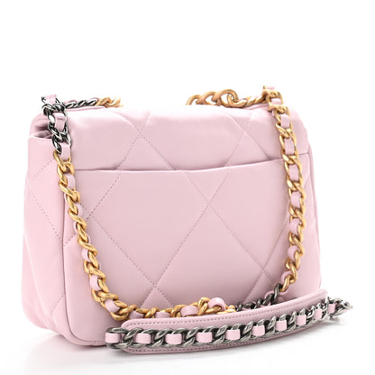 Chanel Lambskin Quilted Medium Chanel 19 Flap Light Pink 3 of 11