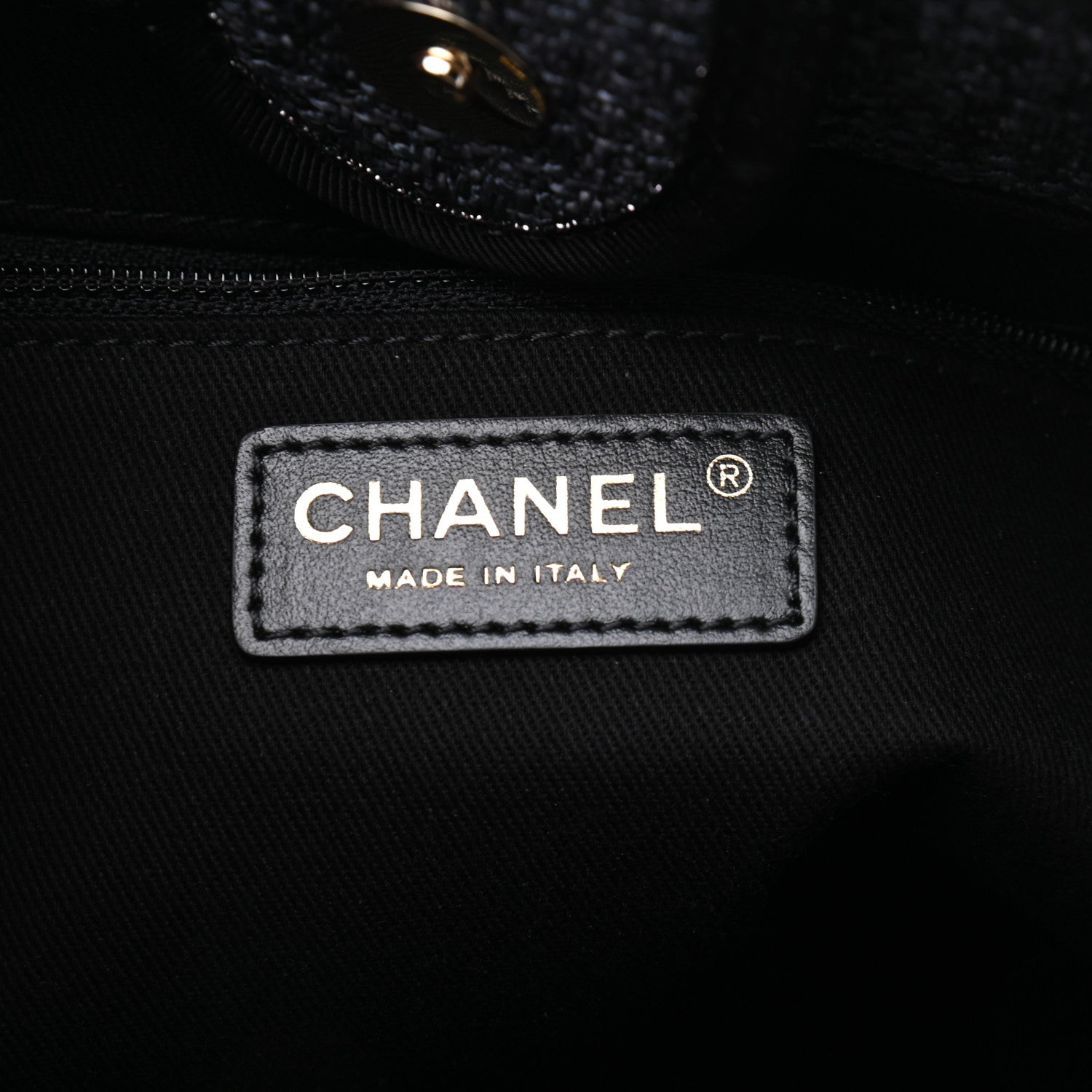 Chanel Lurex Boucle Small Deauville Tote Black 5 of 6