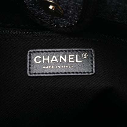 Chanel Lurex Boucle Small Deauville Tote Black 5 of 6