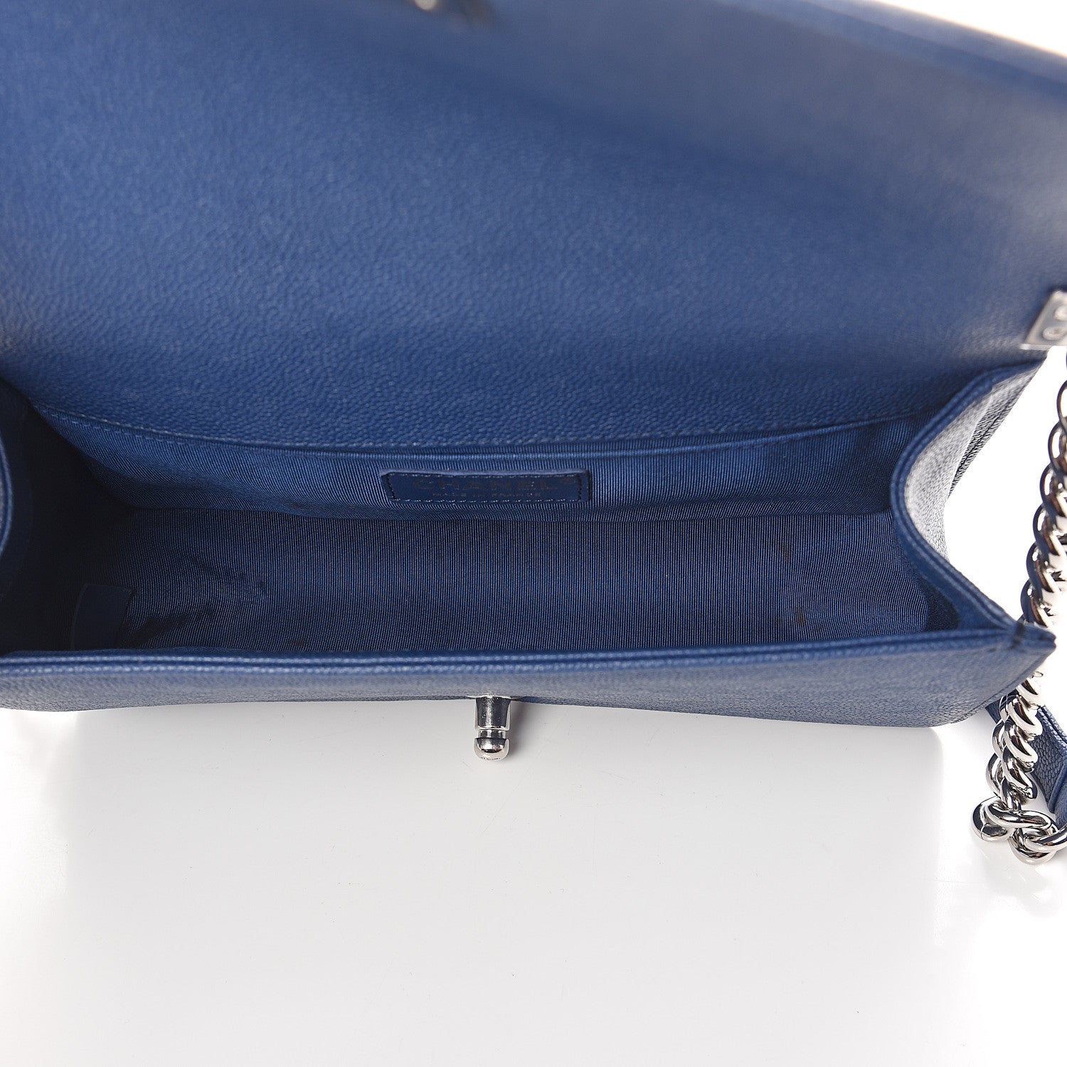 Chanel Caviar Quilted Medium Boy Flap Dark Blue 4 of 9