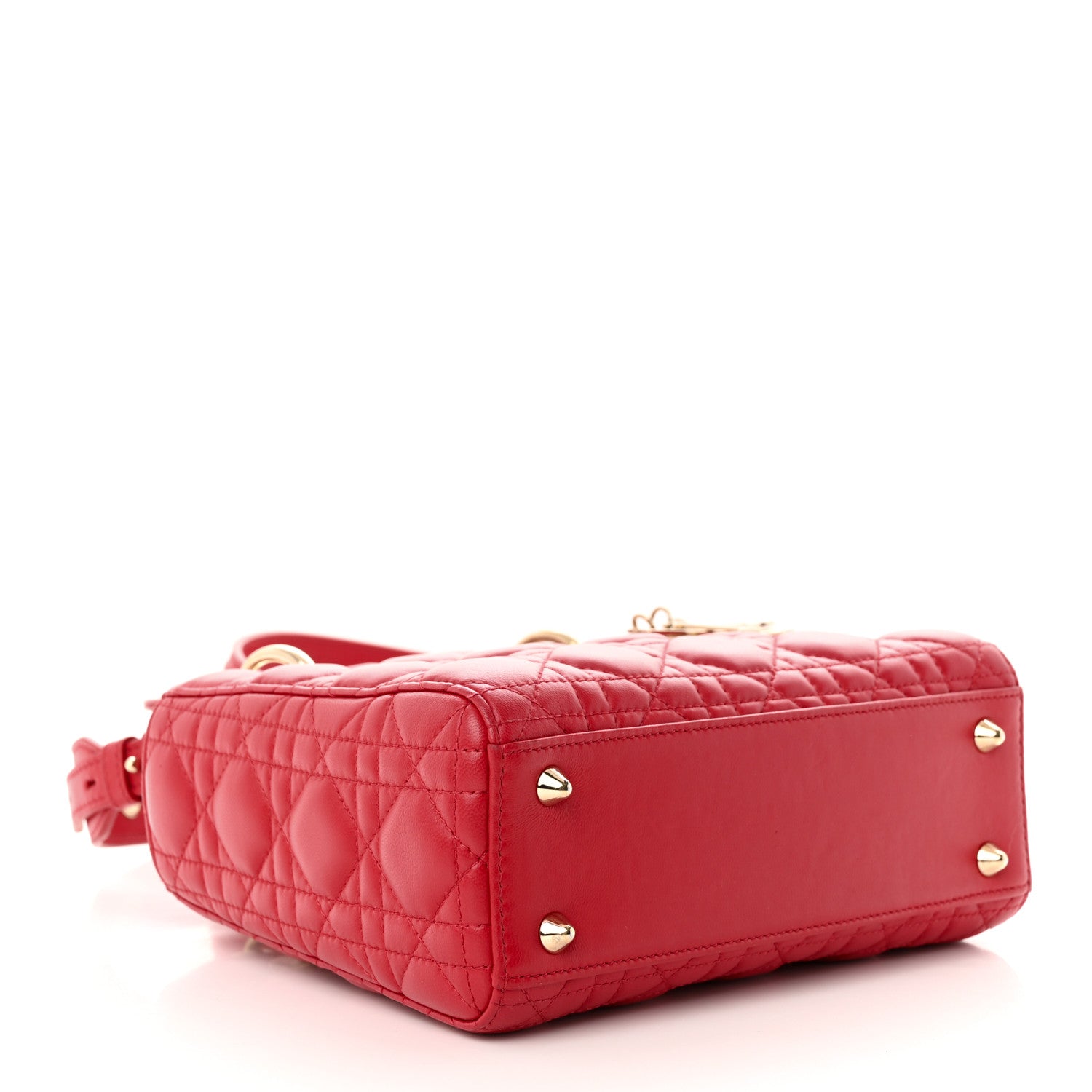 Christian Dior Lambskin Cannage Small Lucky Badges My Lady Dior Red 4 of 10