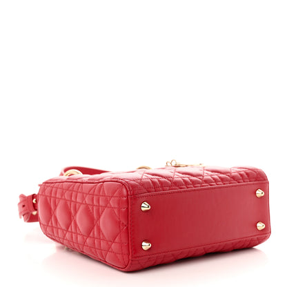 Christian Dior Lambskin Cannage Small Lucky Badges My Lady Dior Red 4 of 10