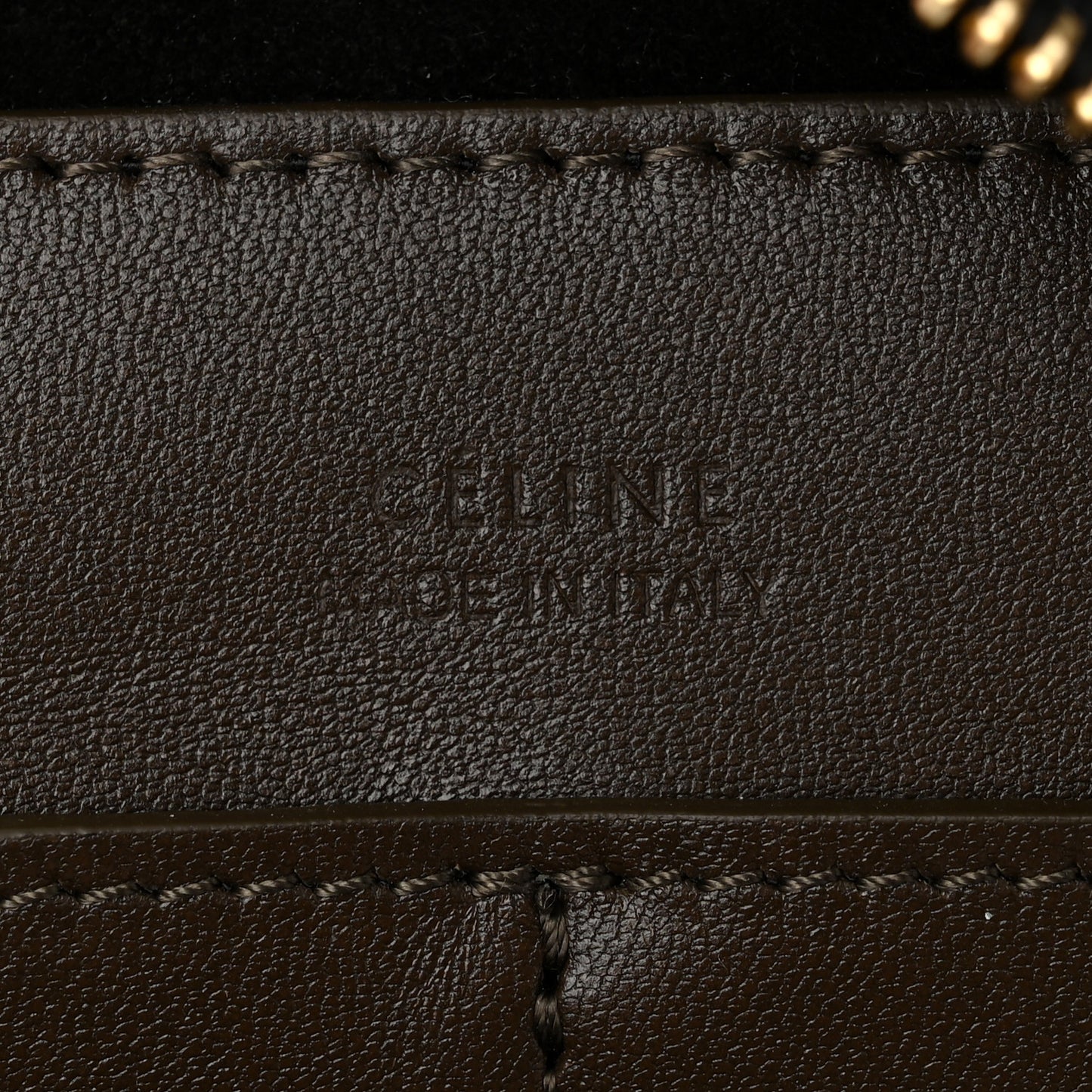 Calfskin Small Soft Cube Satchel Black Khaki