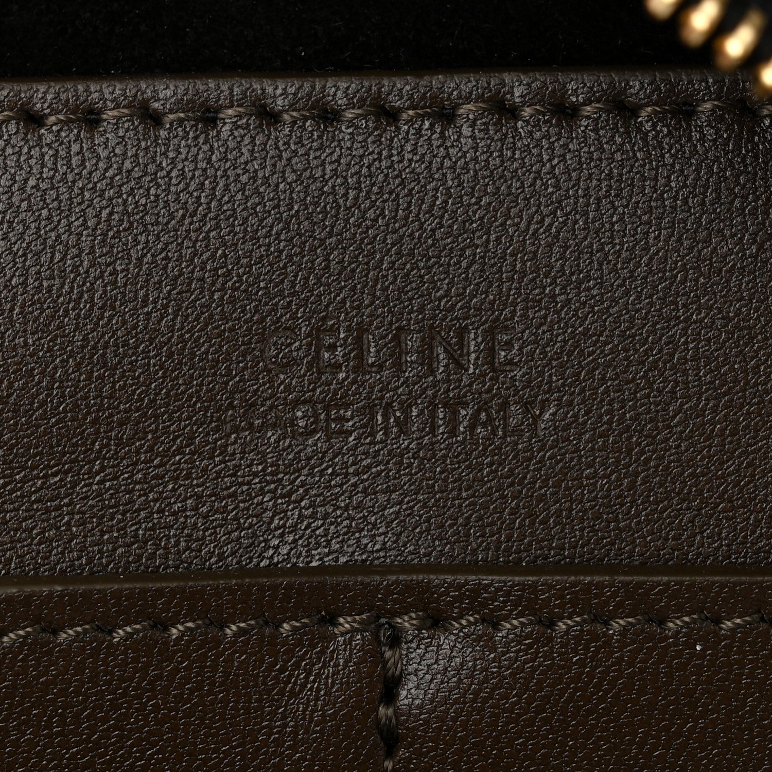 Celine Calfskin Small Soft Cube Satchel Black Khaki 6 of 10