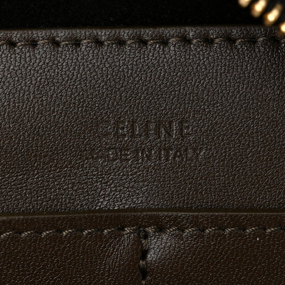 Celine Calfskin Small Soft Cube Satchel Black Khaki 6 of 10