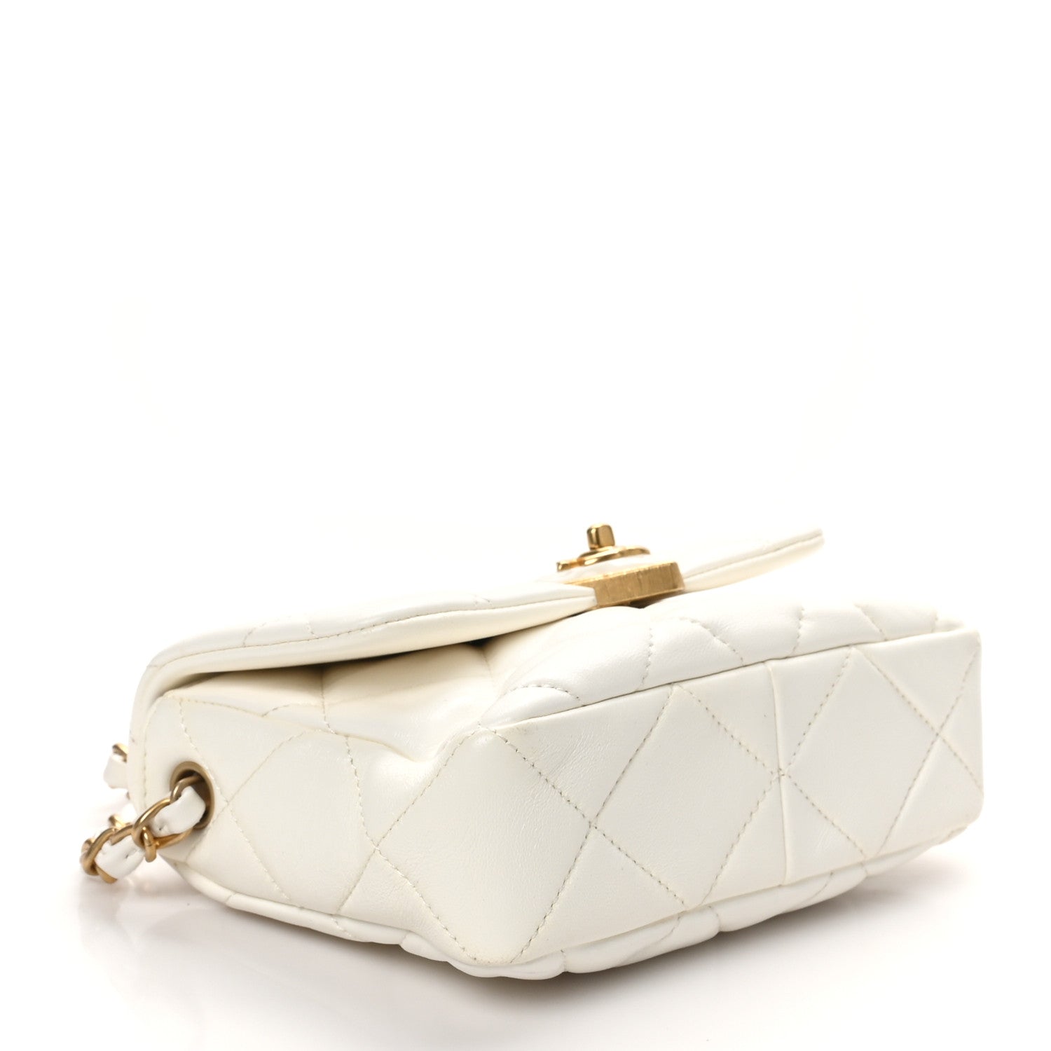 Chanel Lambskin Plexiglass Quilted Coco Love Mini Flap White 5 of 19