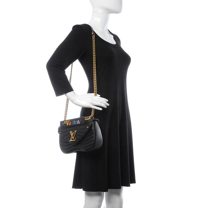 Louis Vuitton Calfskin New Wave Chain MM Black 2 of 8