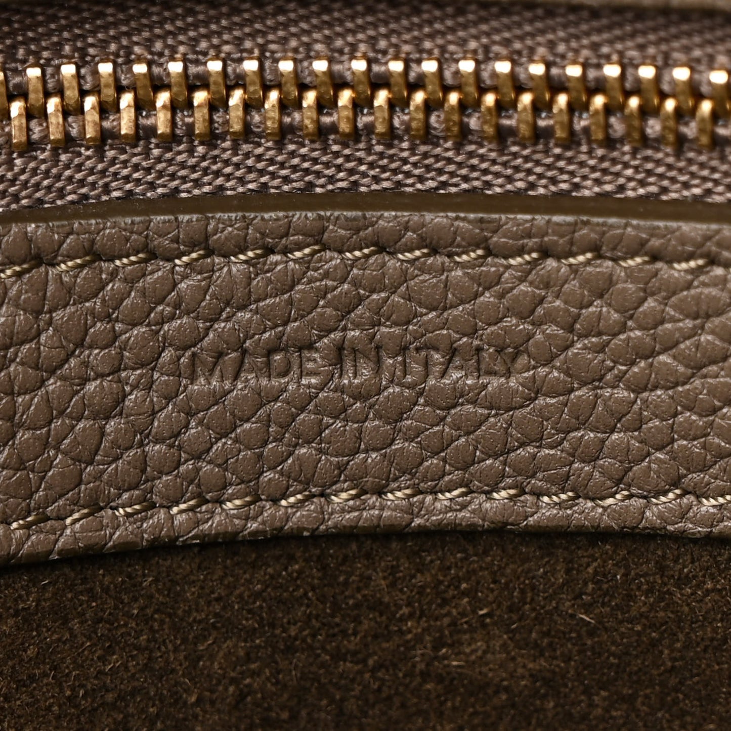 Soft Grained Calfskin Medium Belt Cabas Phantom Taupe