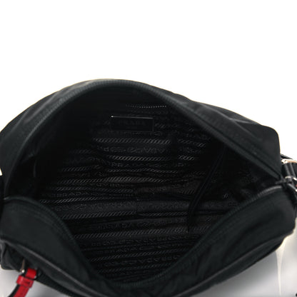 Prada Tessuto Nylon Studded New Vela Shoulder Bag Black Fuoco 6 of 8