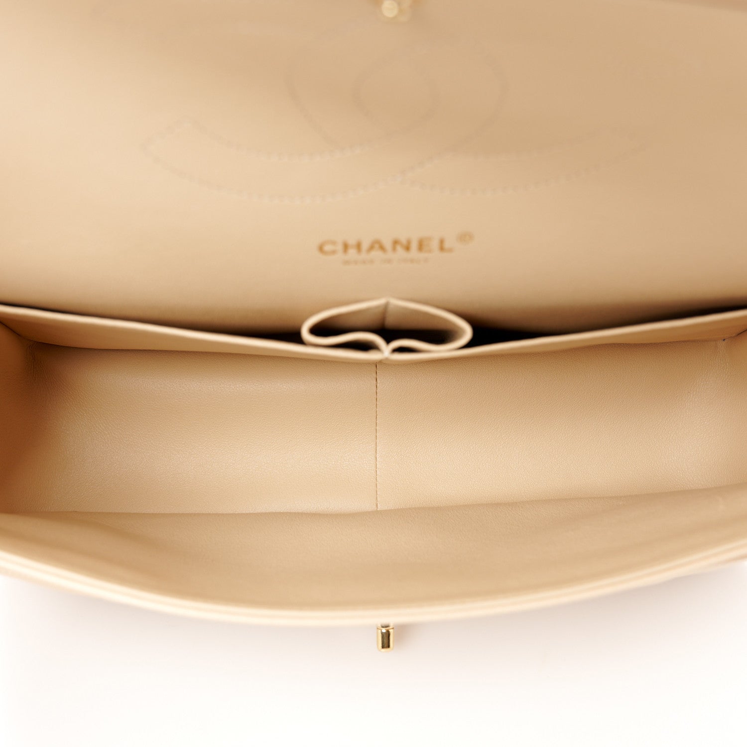 Chanel Caviar Quilted Jumbo Double Flap Beige 5 of 11