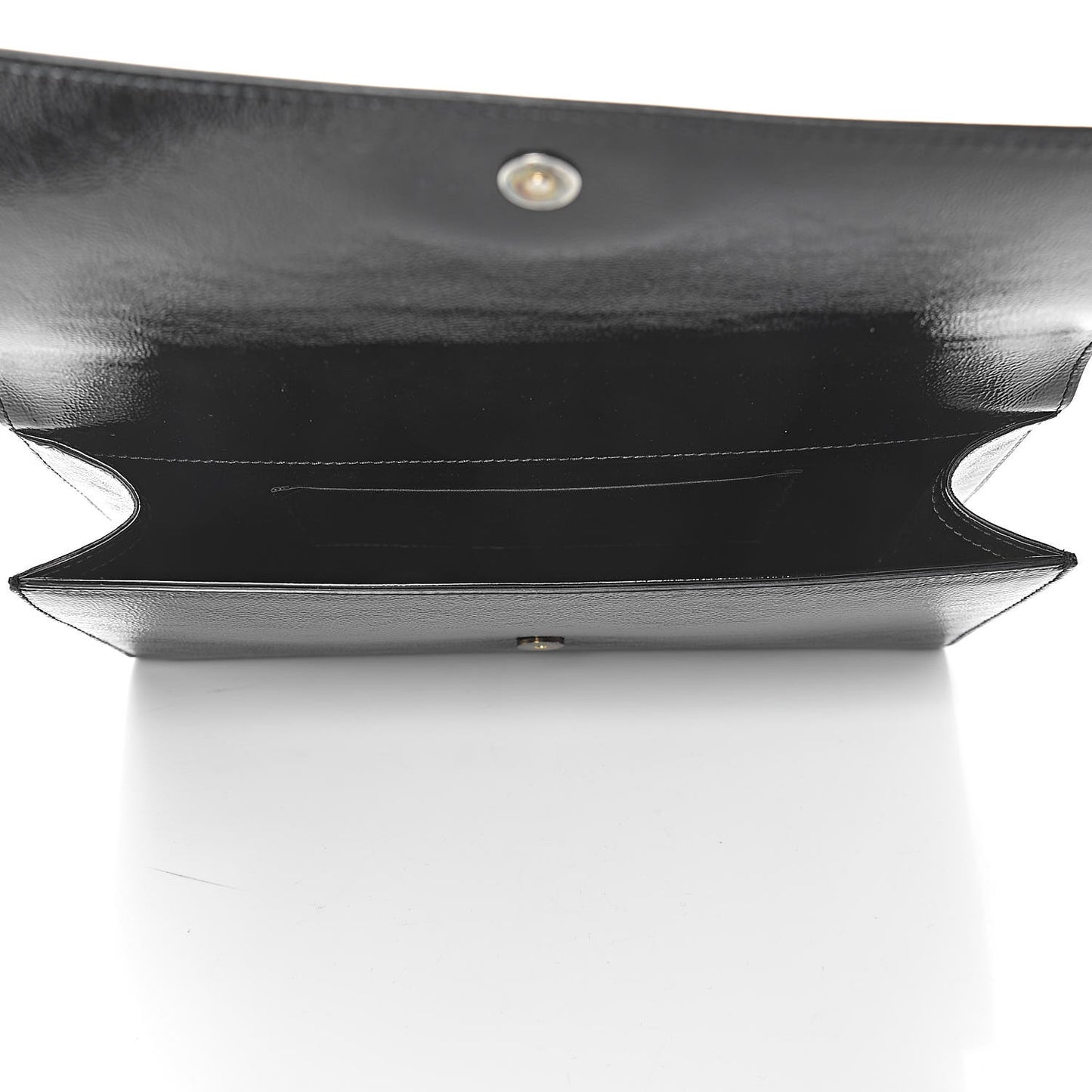 Textured Patent Monogram Large Belle De Jour Clutch Black