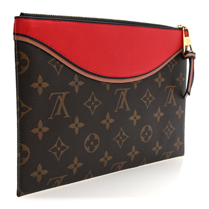 Louis Vuitton Monogram Tuileries Pochette Red 3 of 6