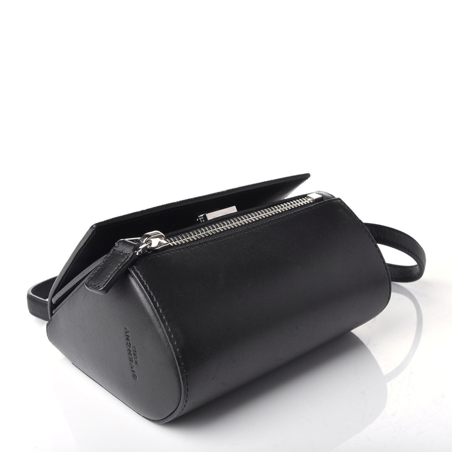 Stingray Calfskin Mini Pandora Box Crossbody Black