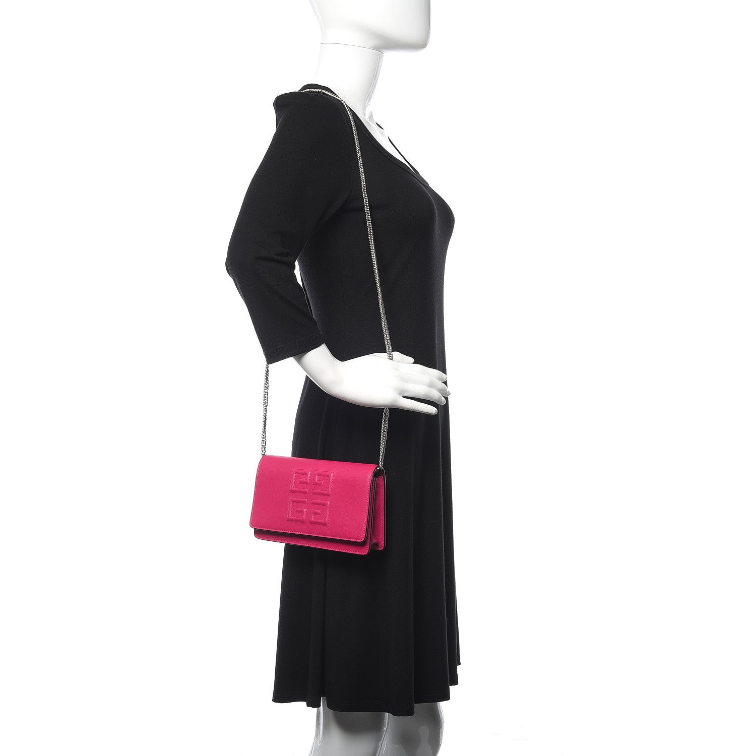 Givenchy Lambskin Emblem Chain Wallet Cyclamen 2 of 14